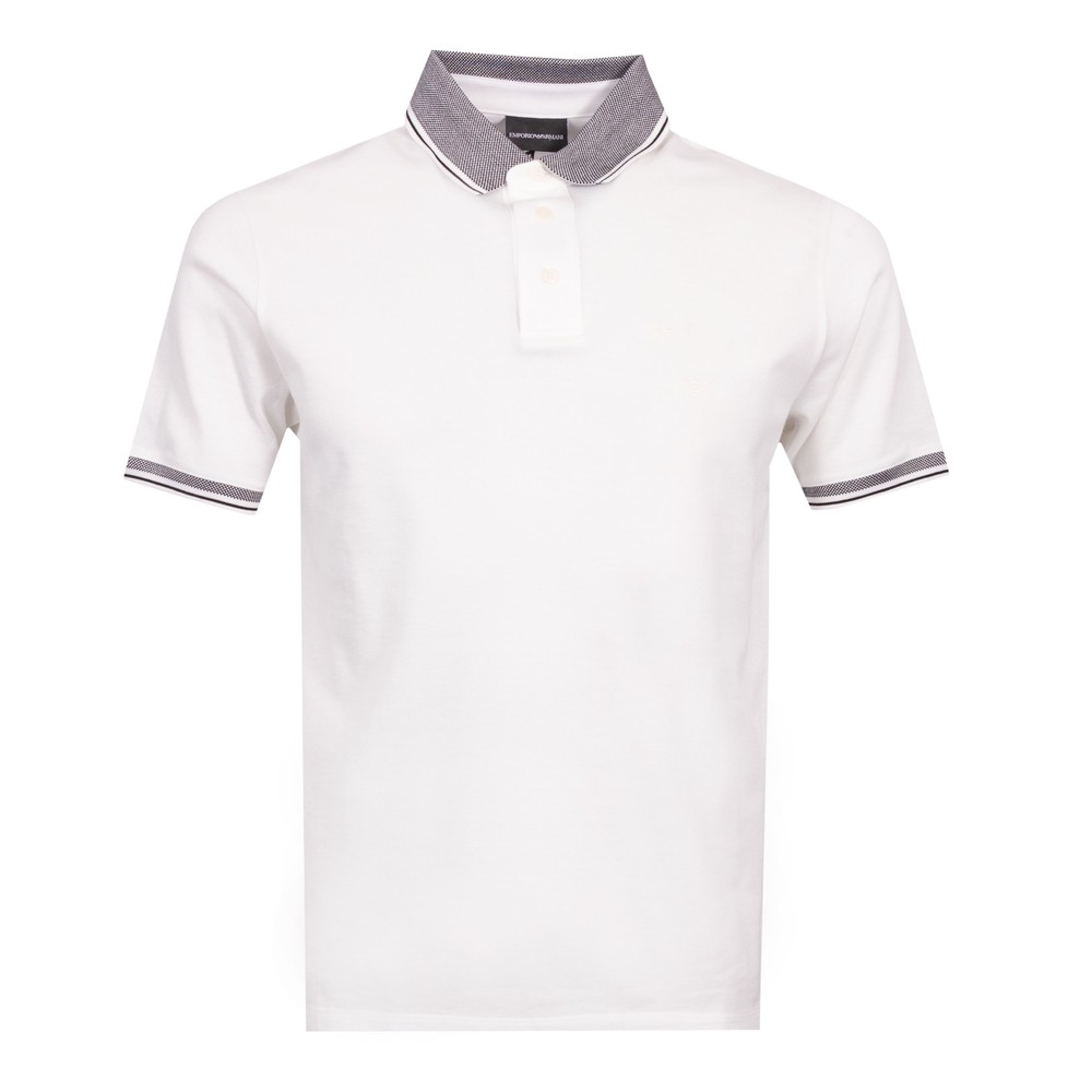 Emporio Armani Textured Collar Polo Shirt