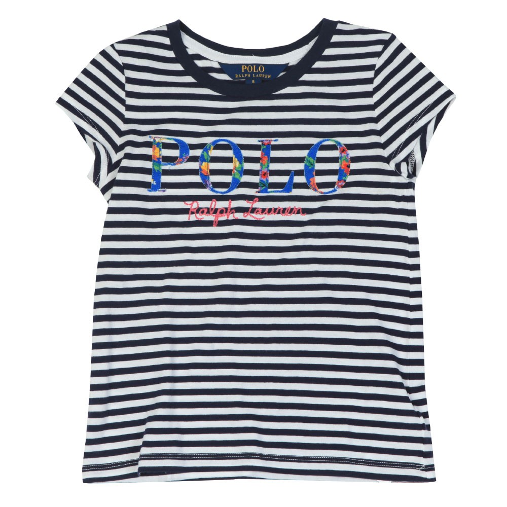 Polo Ralph Lauren Girls Stripe Logo T Shirt