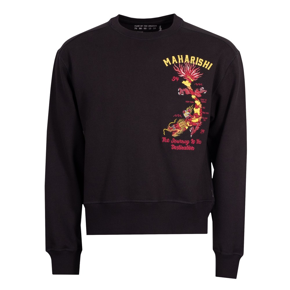 Maharishi Dragon Map Vintage Embroidered Crew Sweat