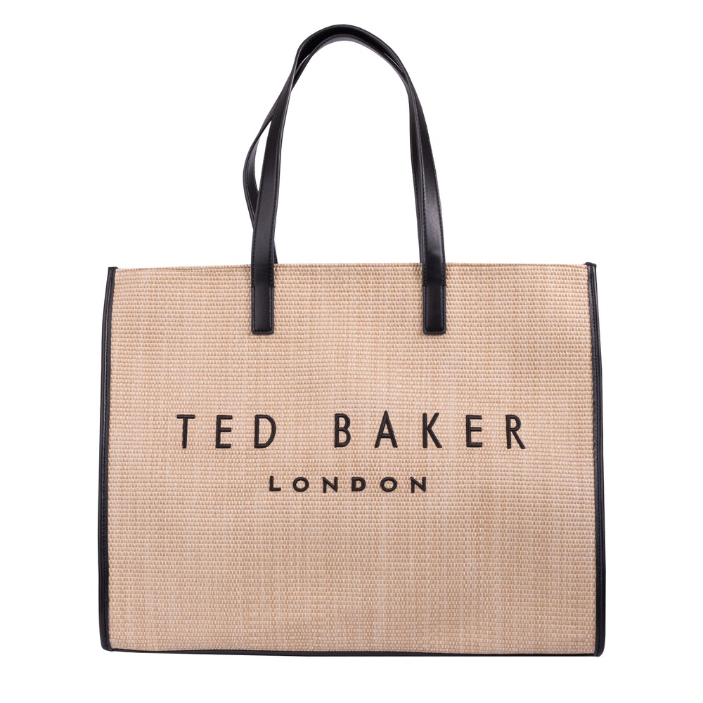 Ted Baker Pallmer Faux Raffia Large Icon Bag