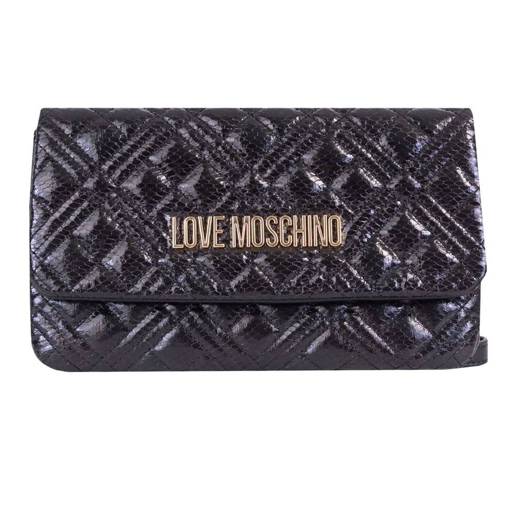 Love Moschino Croc Effect Shoulder Bag