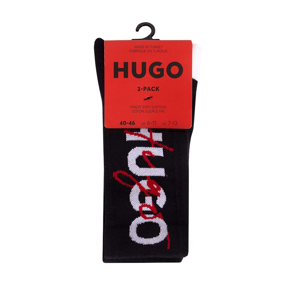 Hugo 2 Pack Combined Logo Sock