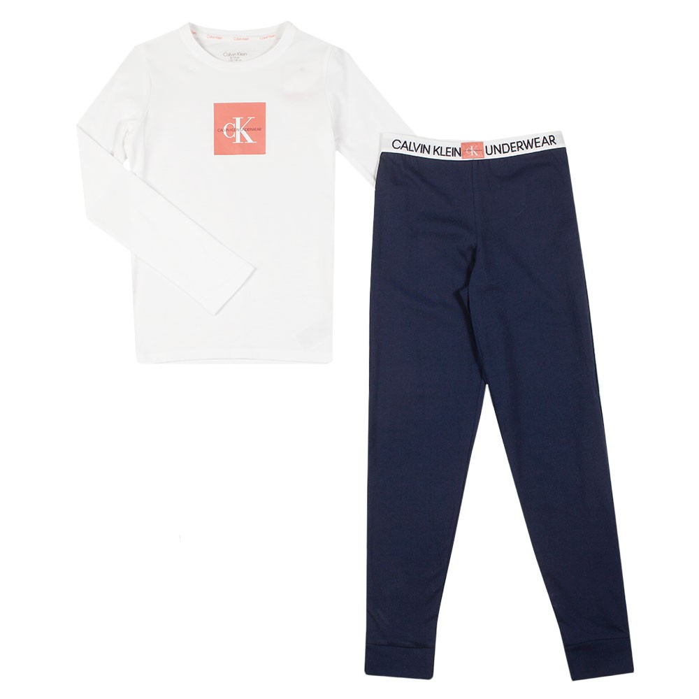 Calvin Klein Girls Centre Logo Pyjama Set