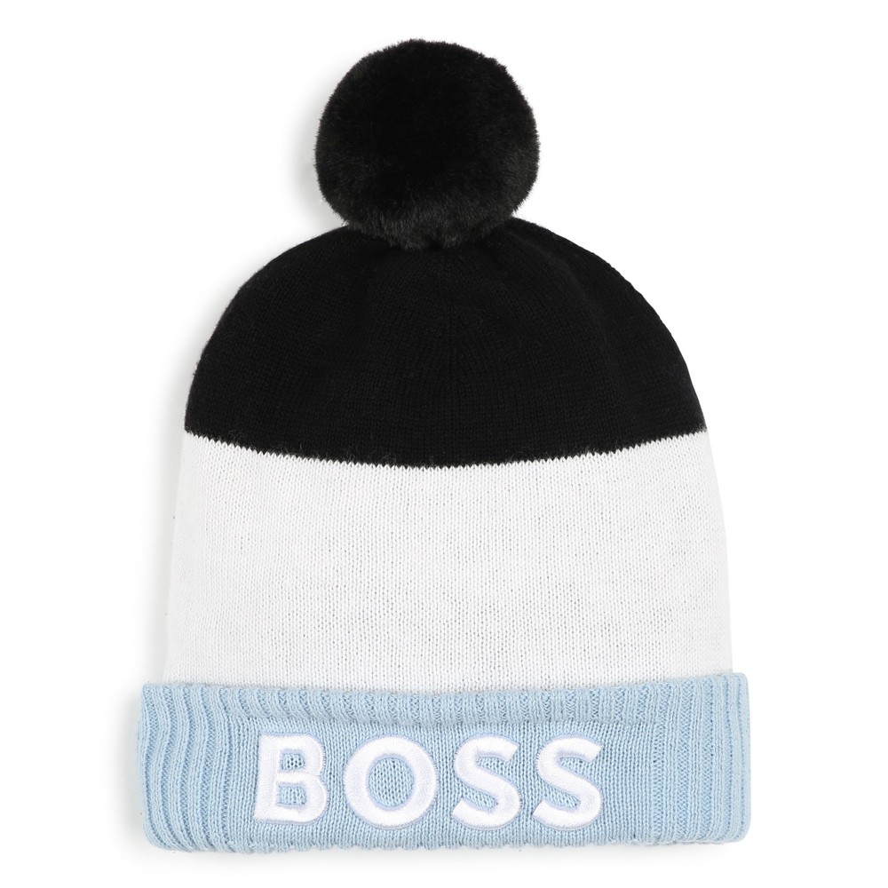 BOSS Multicoloured Pom Pom Beanie Hat