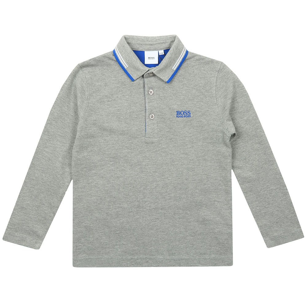 BOSS Twin Tipped Long Sleeve Polo Shirt