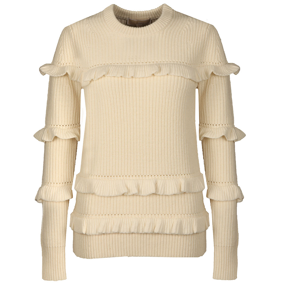 Michael Kors Rib Ruffle Sweater