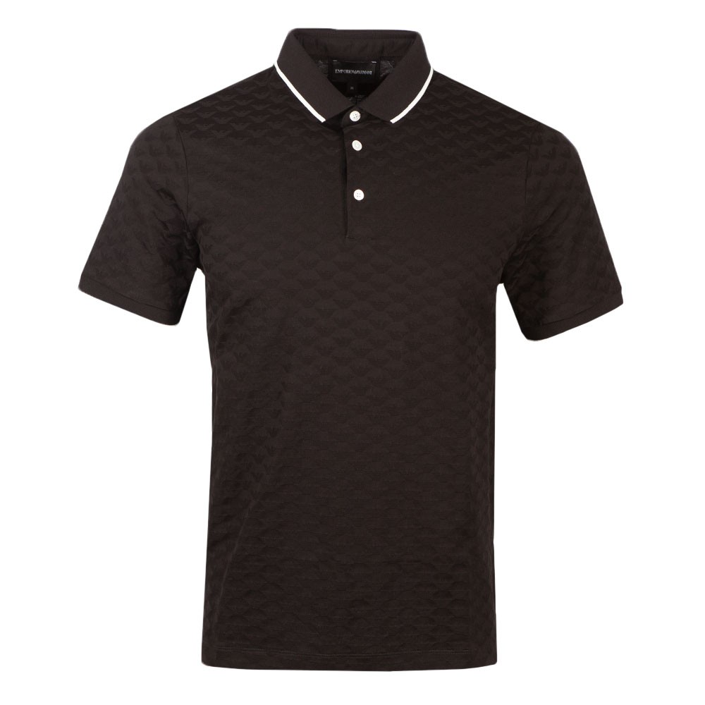 Emporio Armani Allover Pattern Polo Shirt