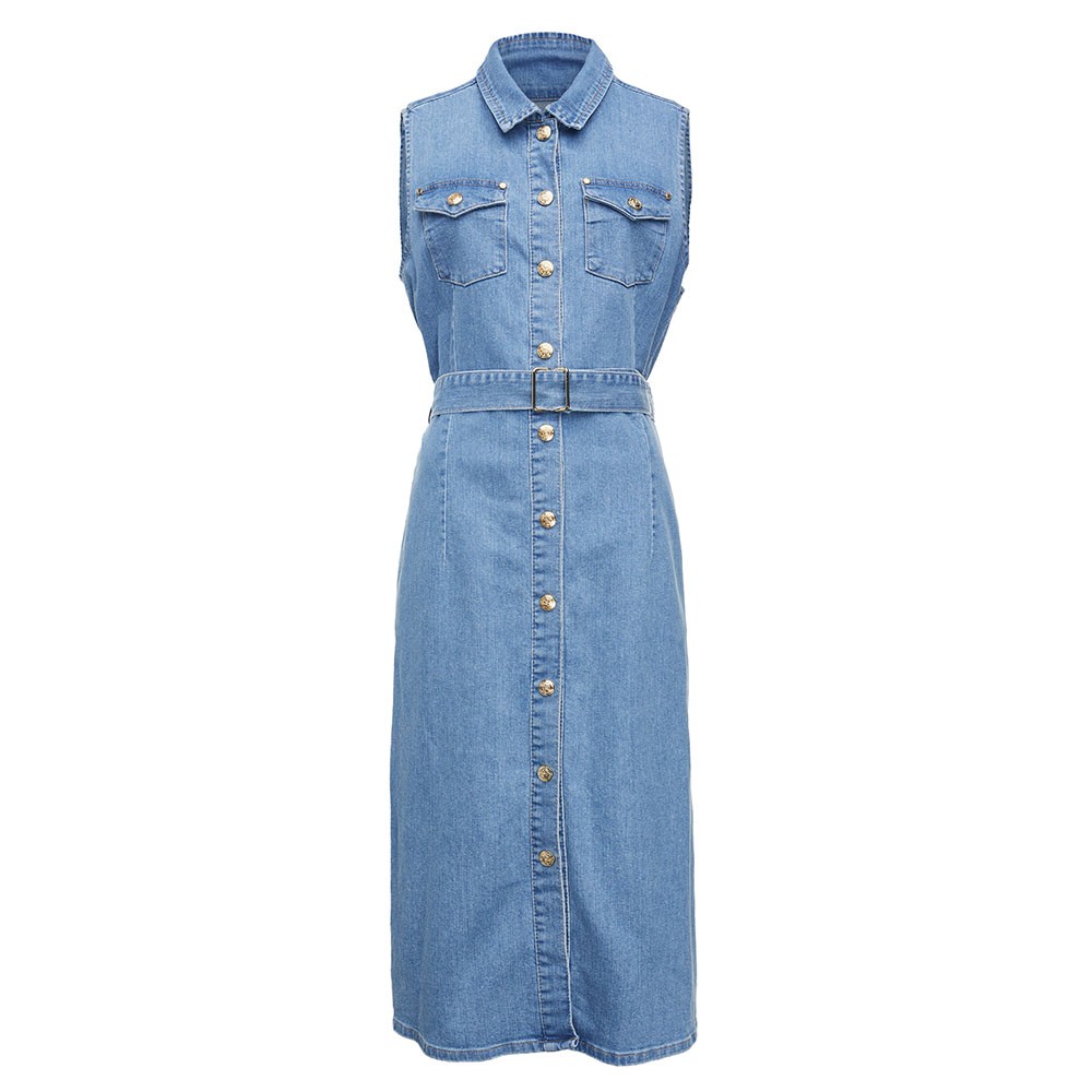 Holland Cooper Denim Sleeveless Shirt Dress