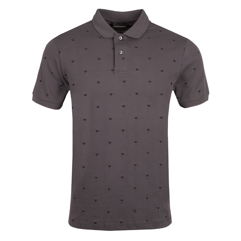 Emporio Armani 6K1F69 Allover Pattern Polo Shirt