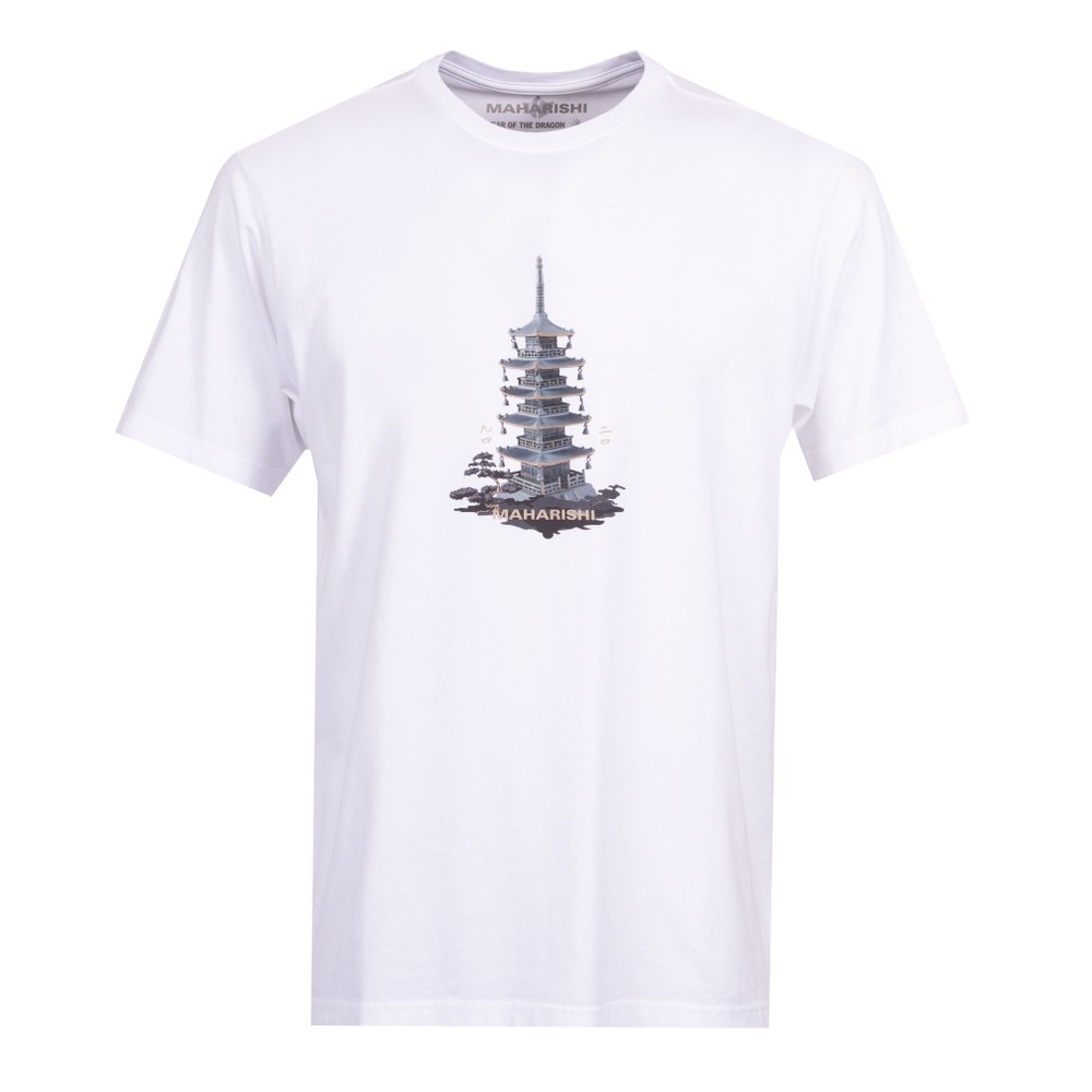 Maharishi Bonsai Temple Print T Shirt