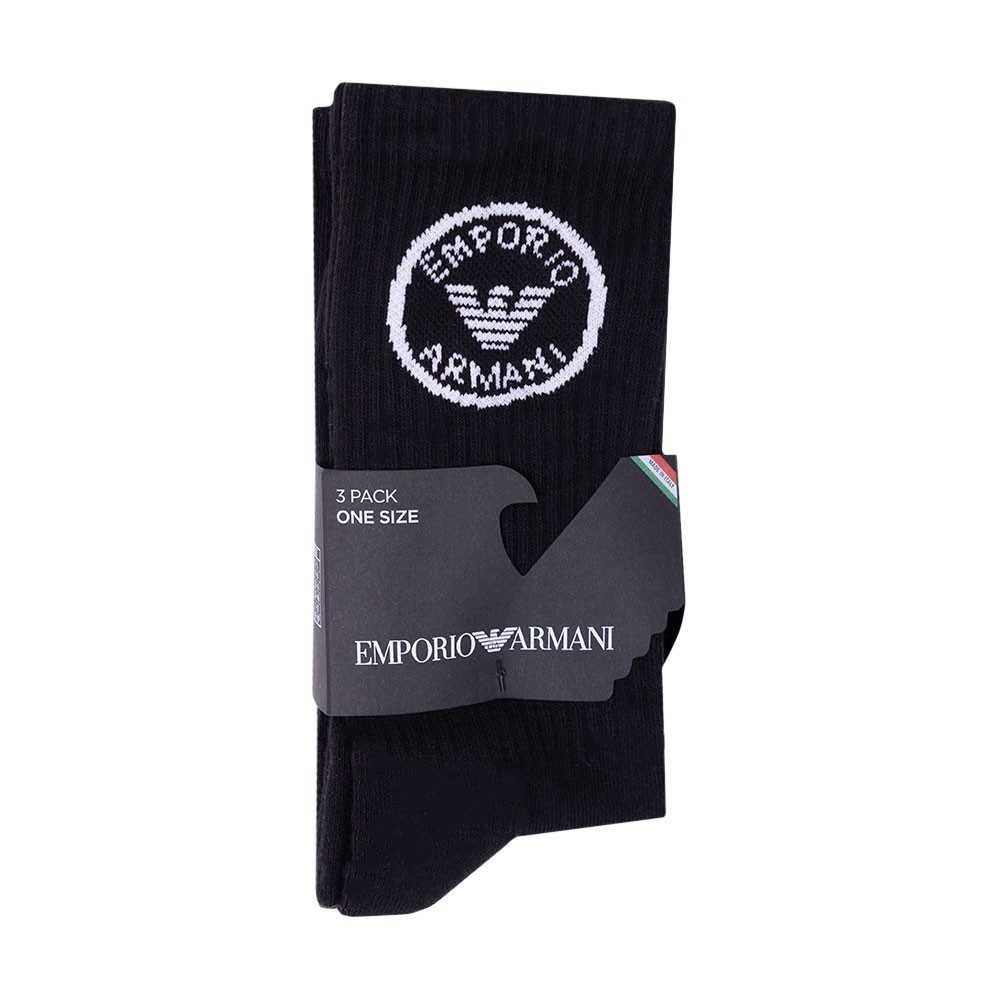 Emporio Armani 3 Pack Socks Circle Logo