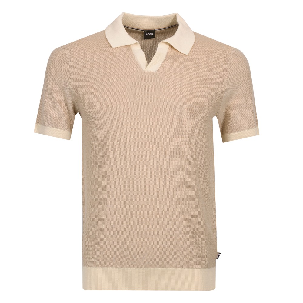 BOSS Formal Tempio Knitted Cotton Polo Shirt