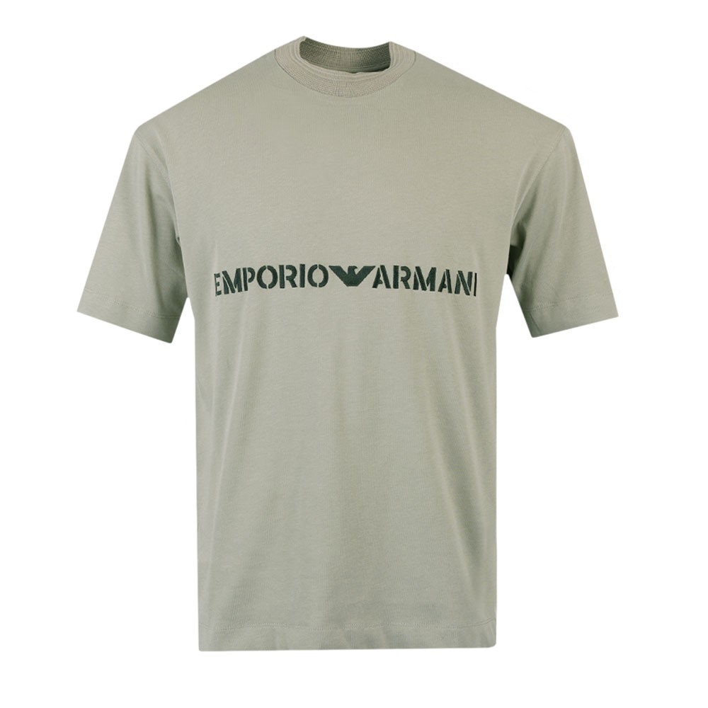 Emporio Armani 6R1T79 Embroidery Logo T Shirt