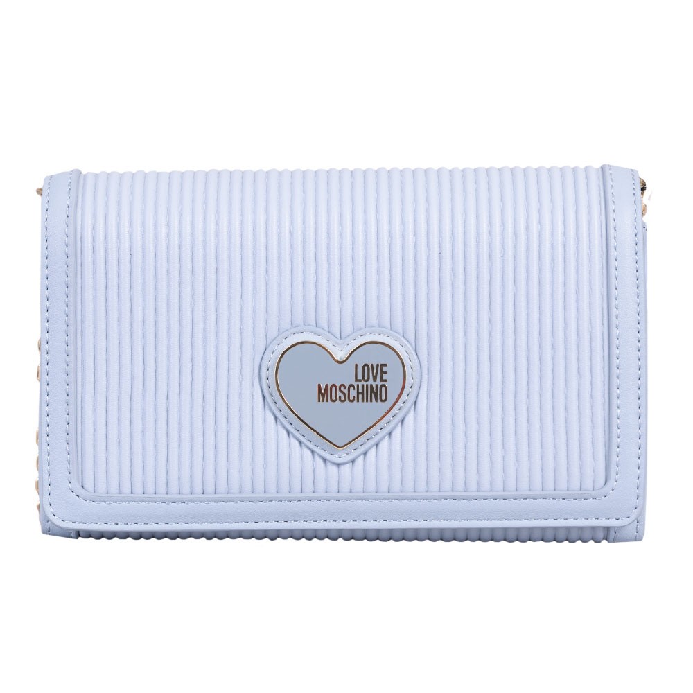 Love Moschino Heart Logo Pleated Clutch