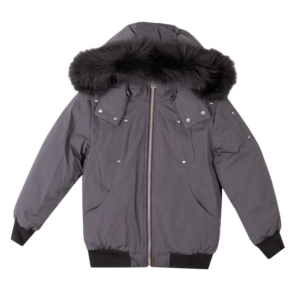 Moose Knuckles Kids Silver Badge Bomber