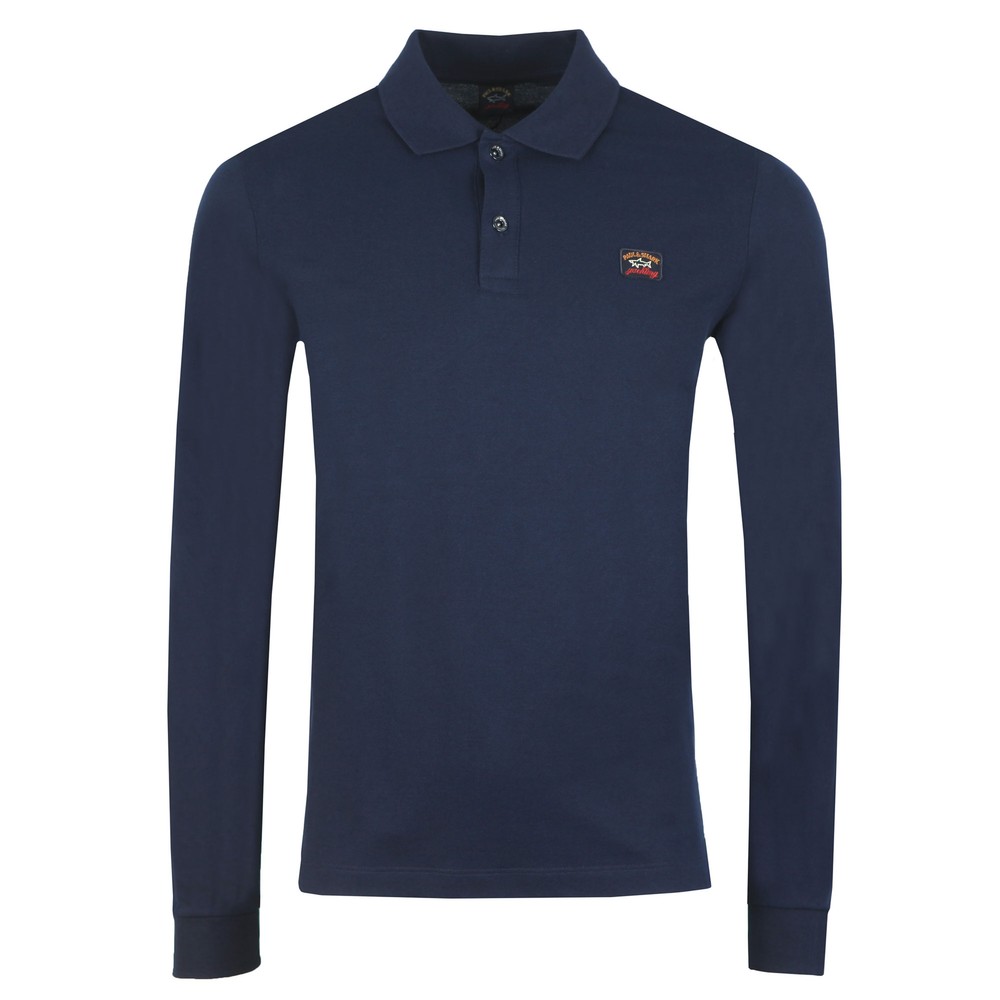 Paul & Shark Chest Badge Long Sleeve Polo Shirt