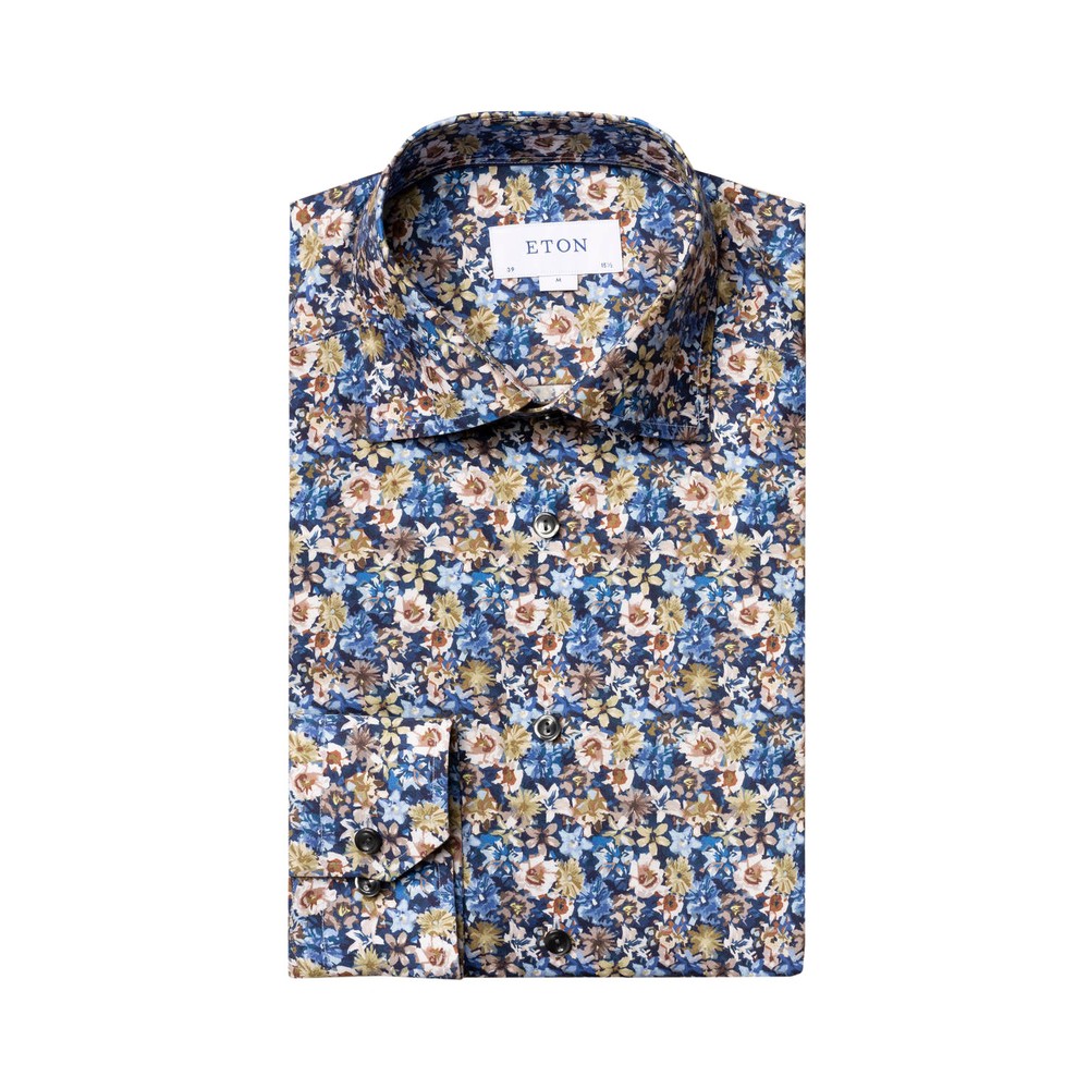 Eton Allover Floral Slim Shirt