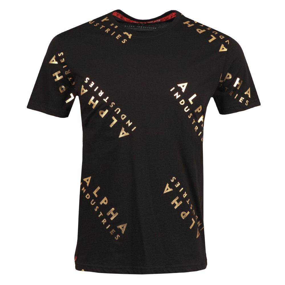 Alpha Industries AOP Foil Print T Shirt