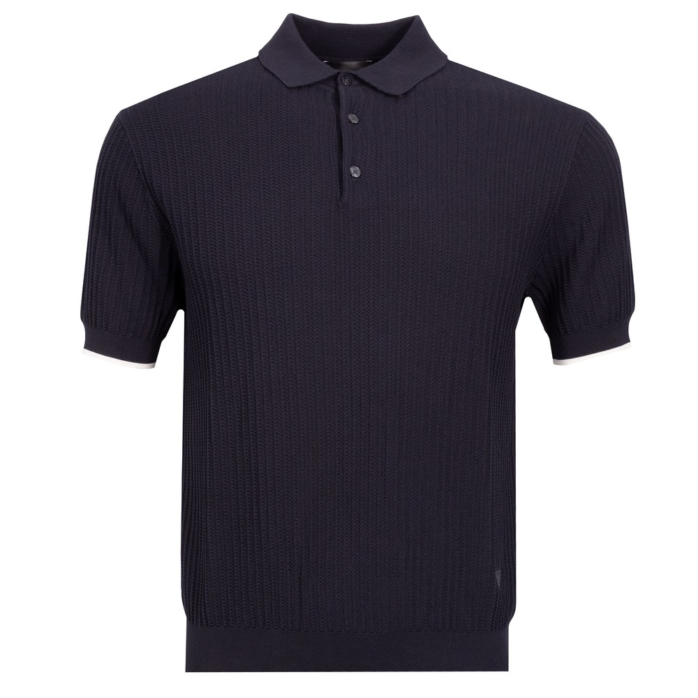 Emporio Armani Chevron Knitted Polo