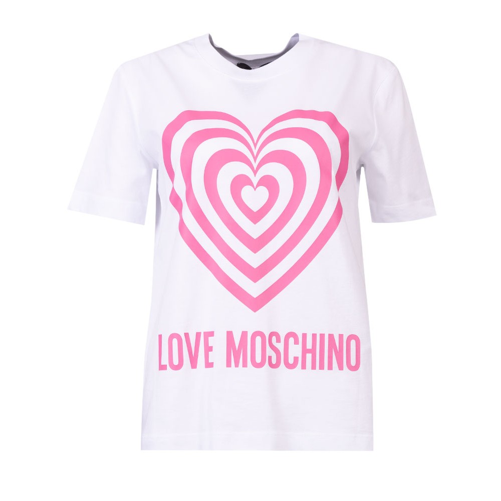 Love Moschino Multi Heart Logo T Shirt