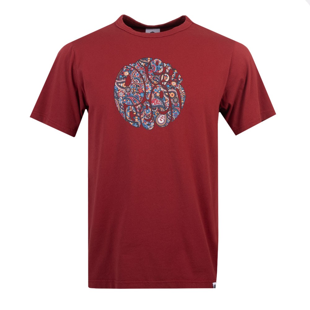 Pretty Green Wonderwall Paisley Print Logo T-shirt