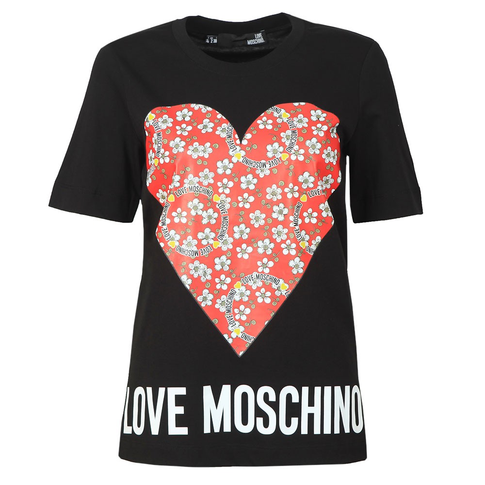 Love Moschino Floral Heart T-Shirt