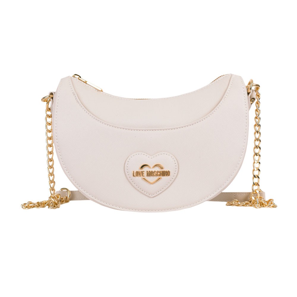 Love Moschino Saffiano Metal Heart Bag