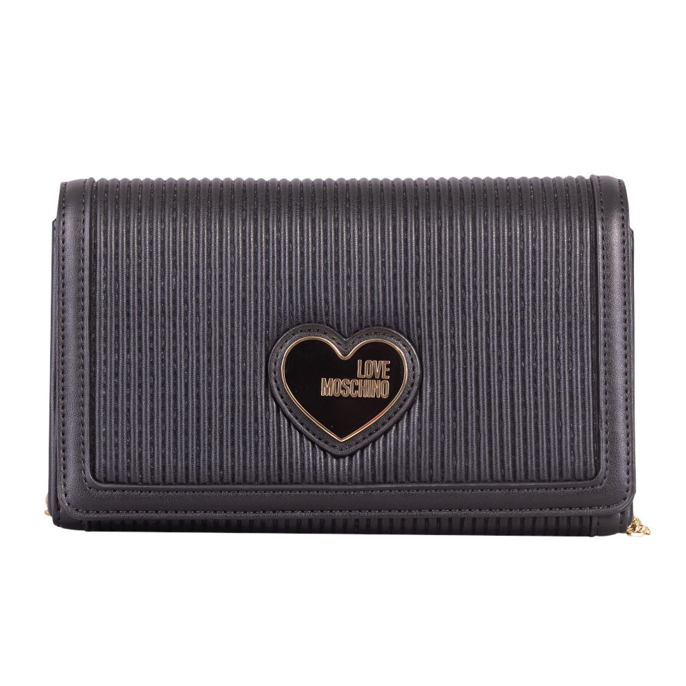 Love Moschino Heart Logo Pleated Clutch