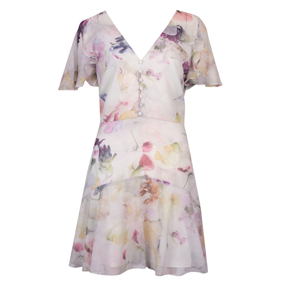 Ted Baker Sangro Angel Sleeve Fit and Flare Mini Dress